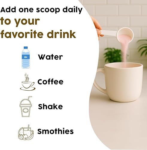 Miniatura 9 de Vital Life, polvo de péptidos de colágeno + 17 súper ingredientes, 1 libra, sabor a cacao, apoya el cabello, la piel, las uñas, los huesos, las