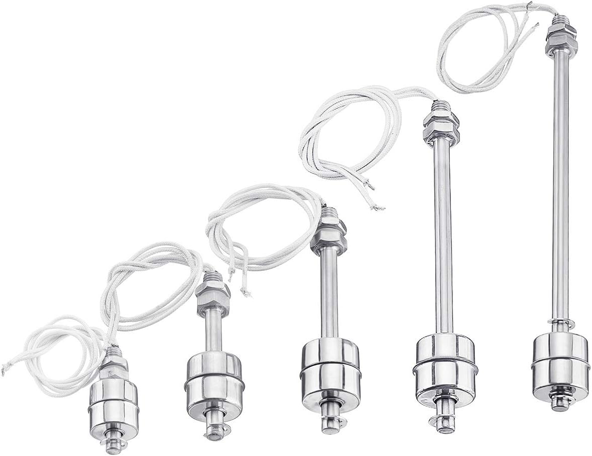TuToy Stainless Steel Water Flow Tank Vertical Float Switch Liquid Sensor Level Controller - 45Mm