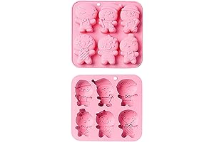 Gingerbread Man Mold Silicone, Christmas Holiday Baking Silicone Molds for DIY Chocolate Jelly Cookies