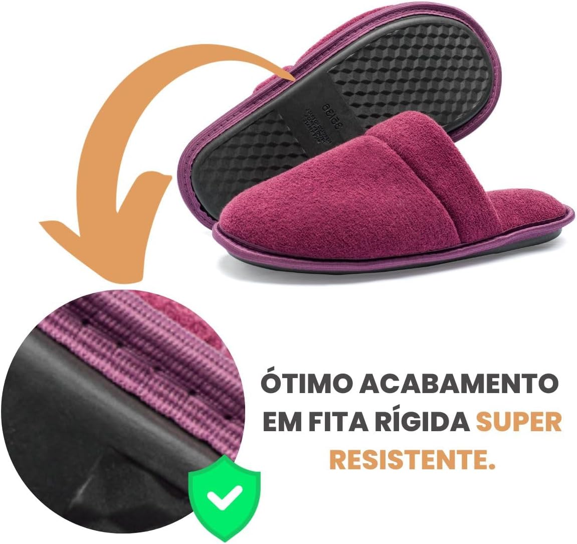 Genérico Pantufa Chinelo Tradicional Sola Antiderrapante Super Quentinha Feminino Rosa Unissex Adultos Conforto Facilidade de Uso Genérico Pantufa Chinelo Tradicional Sola Antiderrapante Super Quentinha Feminino Rosa Unissex Adultos Conforto Facilidade de Uso