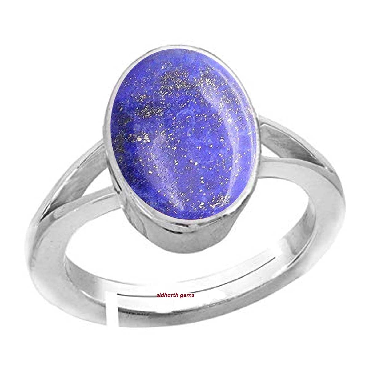 anuj sales 16.00 Ratti / 15.00 Carat Lapis Lazuli Ring Natural Lapiz Ring Original Lab Certified Blue Lapis Unheated Untreated Precious Stone Adjustable Ring Size 16-24 for Men and Women,s-picture-8