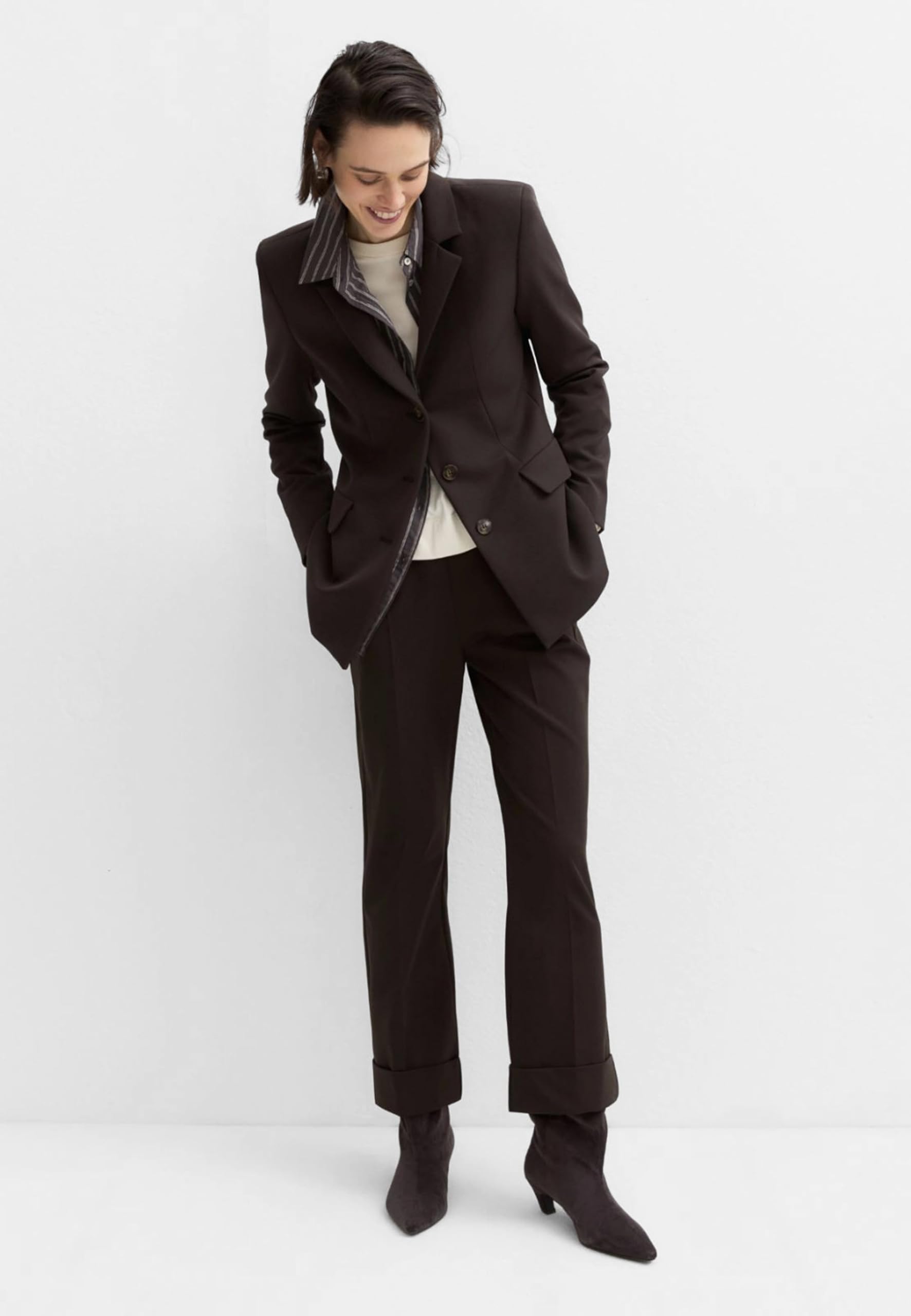 Marella EMME Pantalone Donna Lungo Elastico in Vita Bistretch Flirt