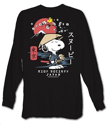 Riot Society Mens Long Sleeve Graphic and Embroidered Fashion T-Shirt