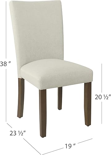 Miniatura 2 de HomePop Silla de comedor clásica Parsons - Tejido gris (juego de 2)