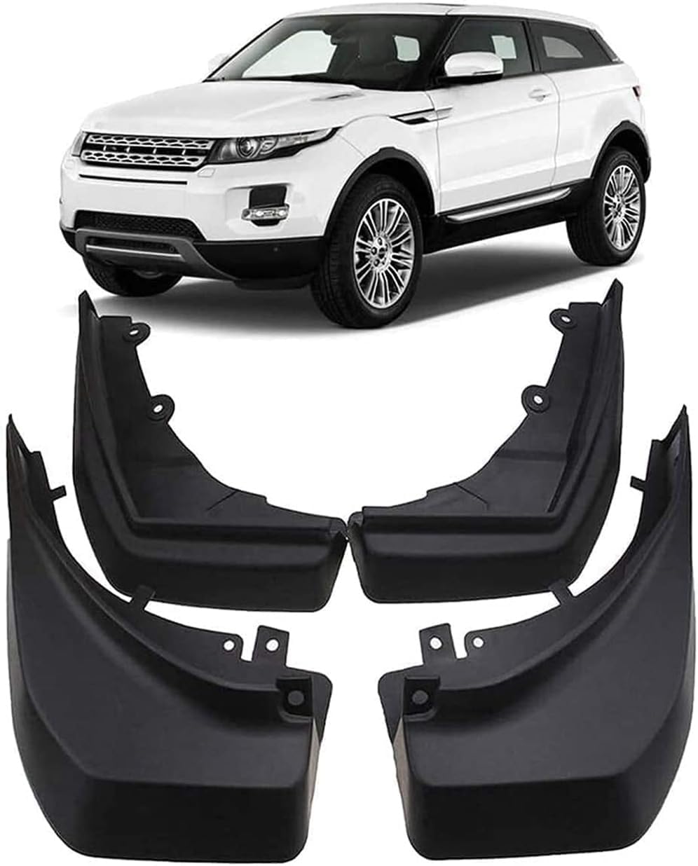 4 Pcs Car Mud Flaps for Range Rover Evoque Dynamic 2012 2013 2014 2015 2016 2017 2018 2019 2020 2021| Front Rear Splash Mudguards Auto Wheel Fender Protection Accessories