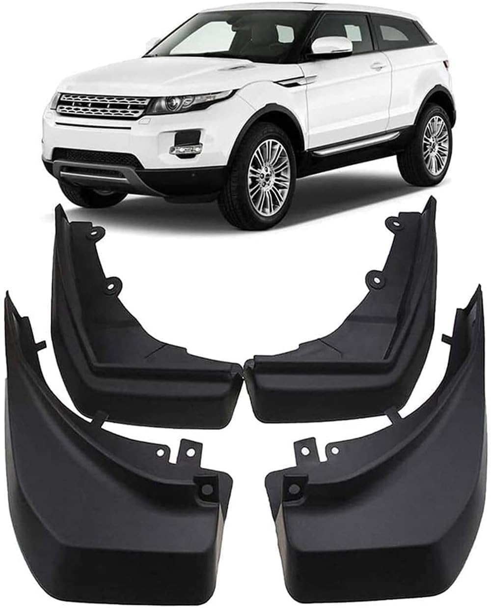 4 Pcs Car Mud Flaps for Range Rover Evoque Dynamic 2012 2013 2014 2015 2016 2017 2018 2019 2020 2021| Front Rear Splash Mudguards Auto Wheel Fender Protection Accessories