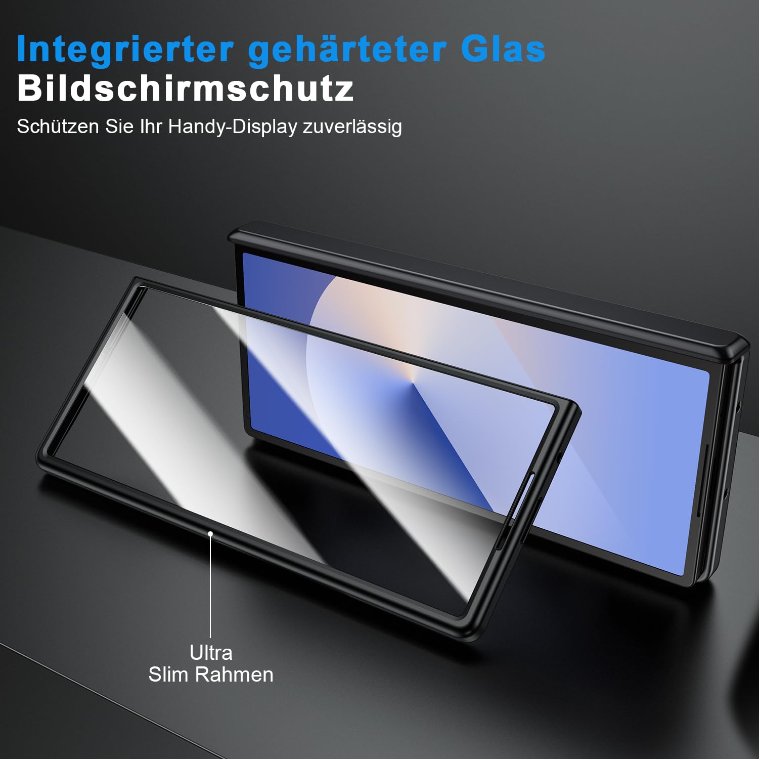 Custodia per Samsung Galaxy Z Fold 6: pellicola protettiva HD, supporto nascosto, protezione della cerniera, supporta la ricarica wireless, custodia antiurto per Galaxy Z Fold 6, nero
