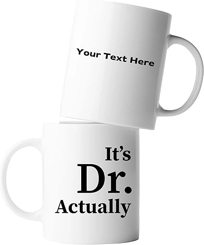 Miniatura 2 de Panvola Taza de café personalizada de cerámica con texto en inglés "It's Dr Really - Taza de café personalizada para doctorado, graduación,