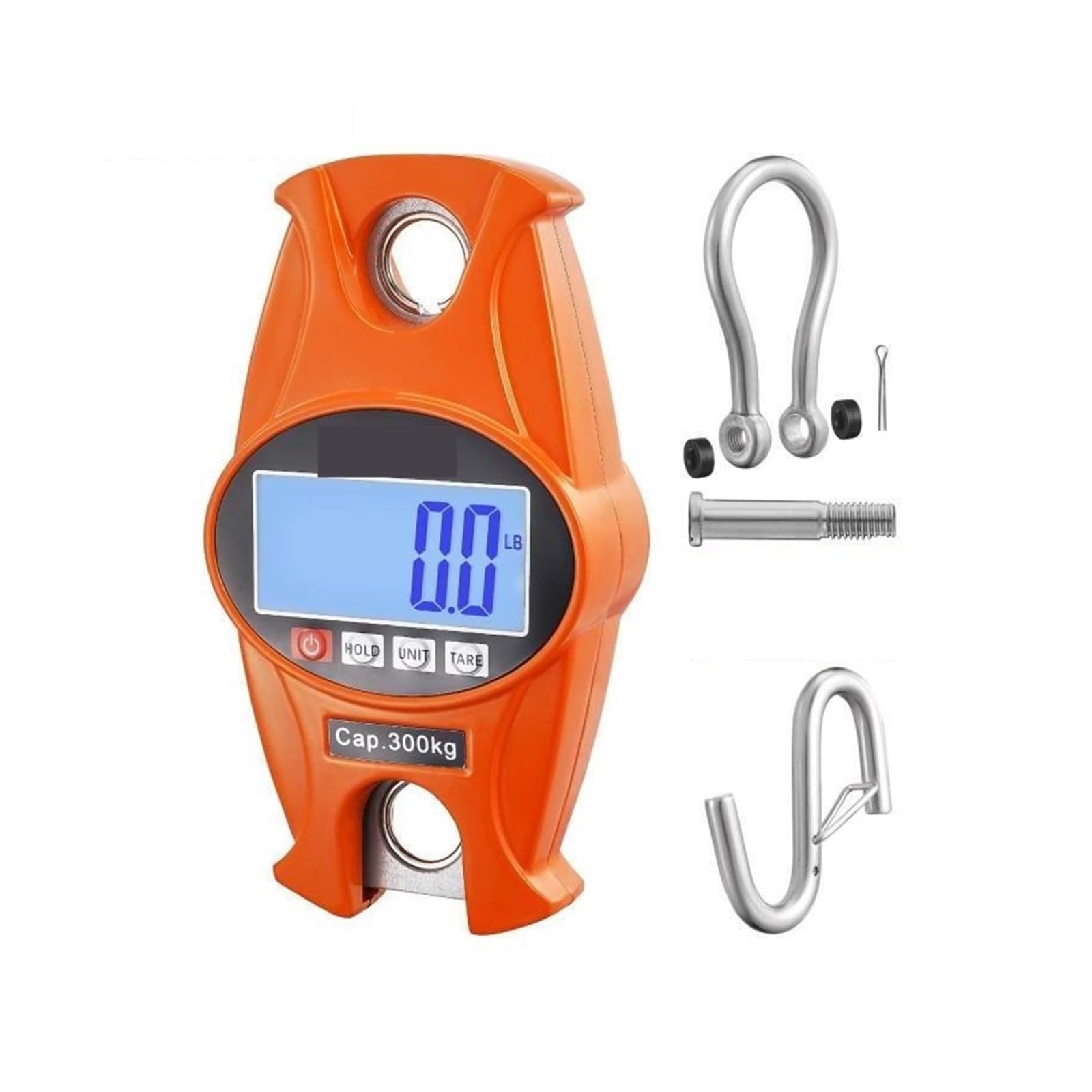 Bilancia sospesa Digitale Mini Bilancia Industriale sospesa da 300 kg con Schermo a Ganci for Garage Pesca all'aperto