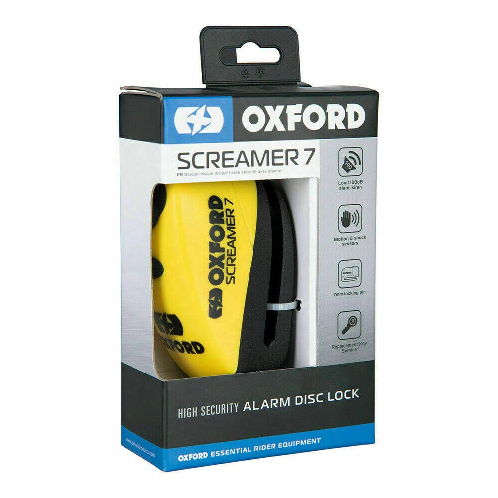 Oxford Security Screamer 7 Alarm Disc Lock Motorcycle Motorbike