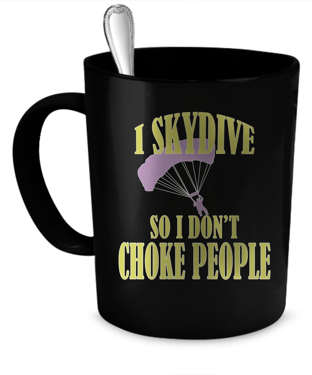 Skydiving Coffee Mug. Skydiving gift 11 oz. black