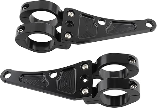 Soporte para faros delanteros de motocicleta CNC de 1.614-1.772 in, soporte de montaje para faros delanteros de horquilla para Cafe Racer Sportster