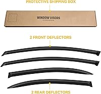 Vista 197 de Visera de ventana para Chevy Silverado 1500/GMC Sierra 1500/Avalanche/Suburban Crew Cab 2007-2013, protectores de lluvia, deflector de ventilación