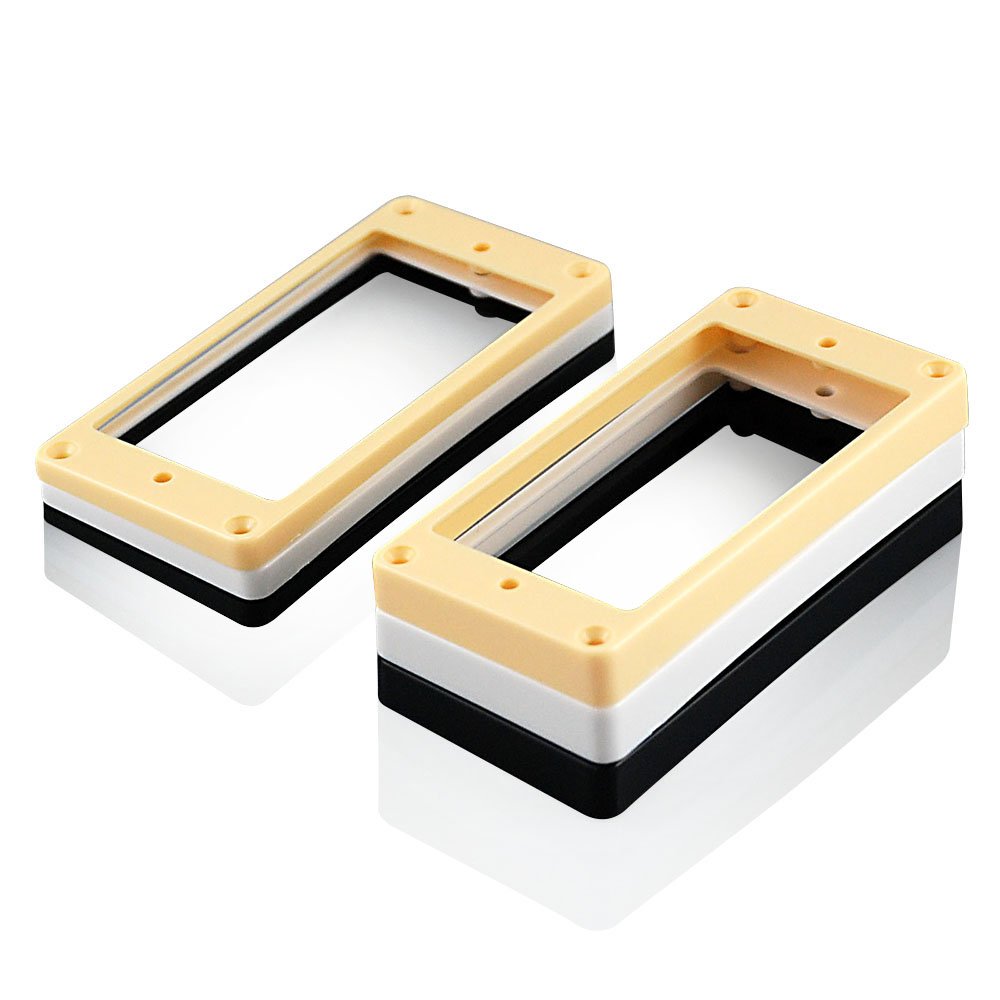 VANSON Ivory/Cream Curved Base Mounting Rings (Neck & Bridge) for Epiphone Les Paul, ES