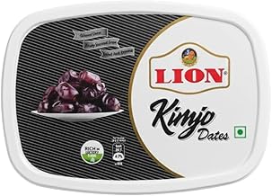 Lion Kimjo dates 500g (1 x 500g Packs) – Premium Soft & Fresh Khajoor, Khajur, Pitted Dates – Rich in Fiber, Natural Energy, Healthy Dry Fruits – Gluten-Free (Pack of 1 (500 gm))