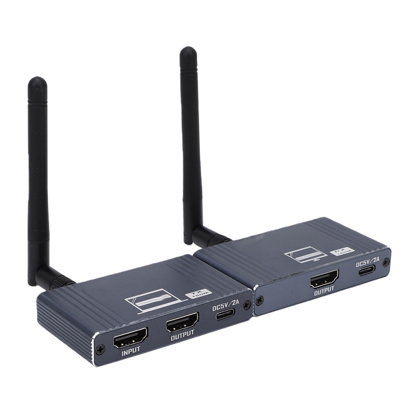 CCYLEZ Extender Wireless 1080P, Kit Ricevitore Trasmettitore a Lungo Raggio 200M con 2.4G 5G Dual Band 1080P 60Hz per Streaming di Giochi per PC Home Theater