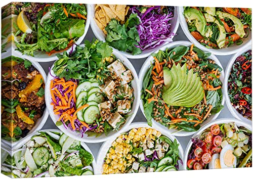 wall26 Canvas Print Wall Art Vegan Keto Healthy Avocado Lettuce