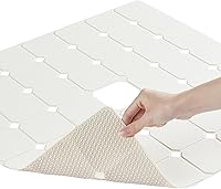 Vista 1 de Shower Mat Non Slip Silicone Soft Odorless Bathtub Mat Non Slip No Suction Cups for Refinished,Reglazed and Textured Bath Tub Mat 24 X 24 Inch Beige
