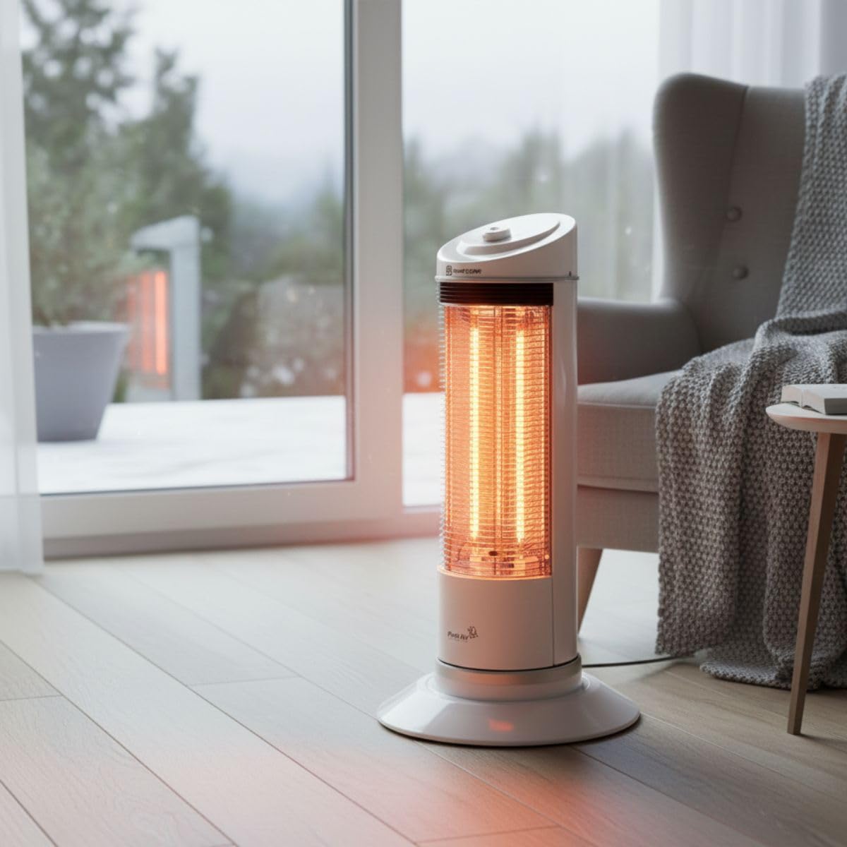 Plein Air PAT-1200 Stufa a Raggi Infrarossi Carbon Tower, 1200 W