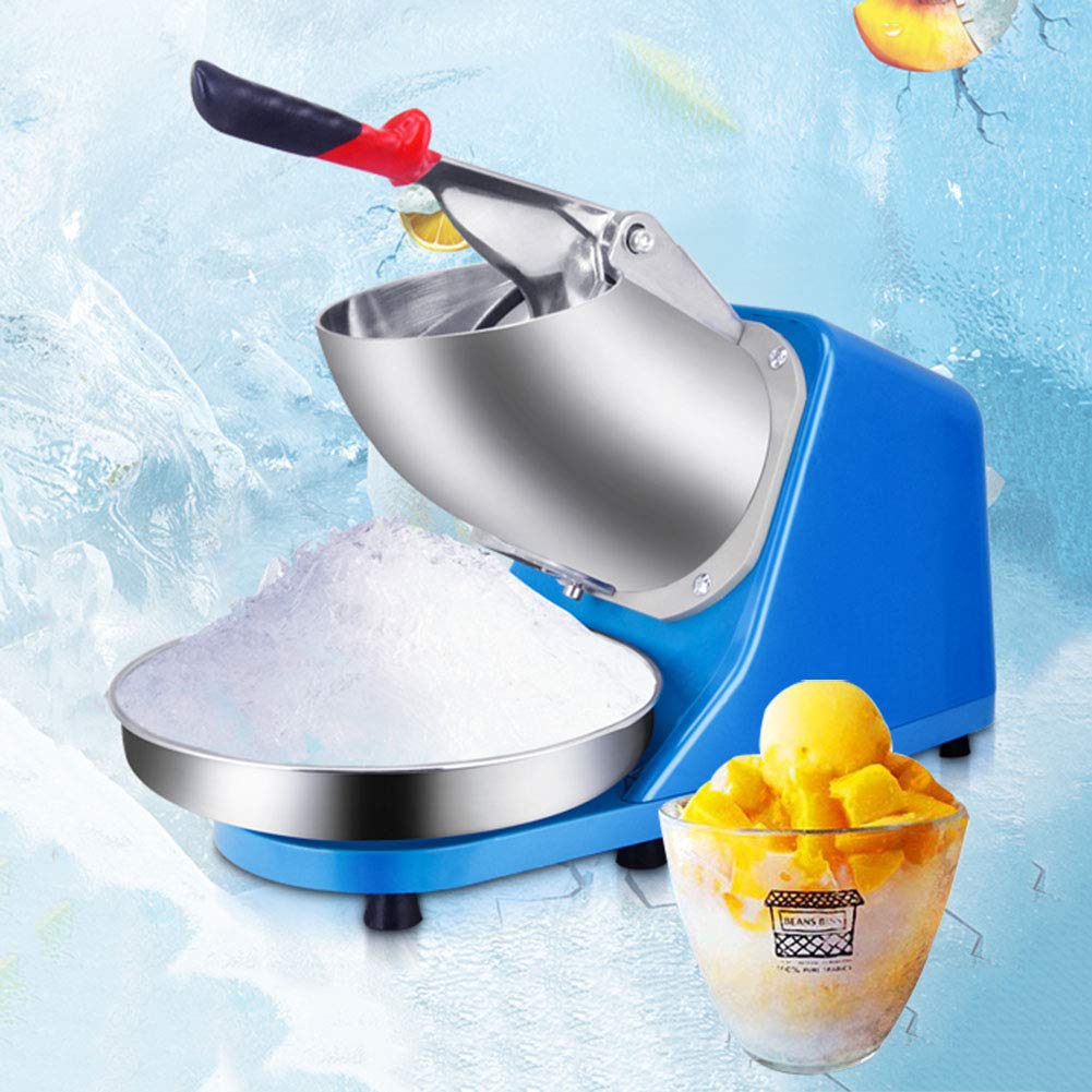 Macchina per la creazione di Coni di Neve per tritaghiaccio Elettrico Blu 143 libbre/Ora per Feste, raduni, casa