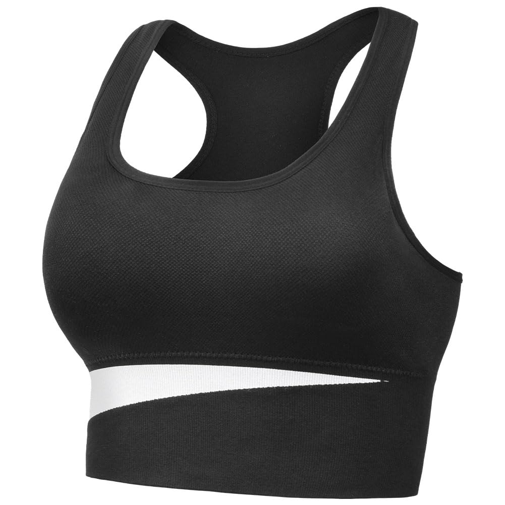 AUYAORacerback Sports Bra, Sports Bras for Women, Padded Seamless Activewear Bras, Seamless Sports Bra Wirefree Yoga Bra, Super Comfort Bra for Yoga Gym Workout Fitness