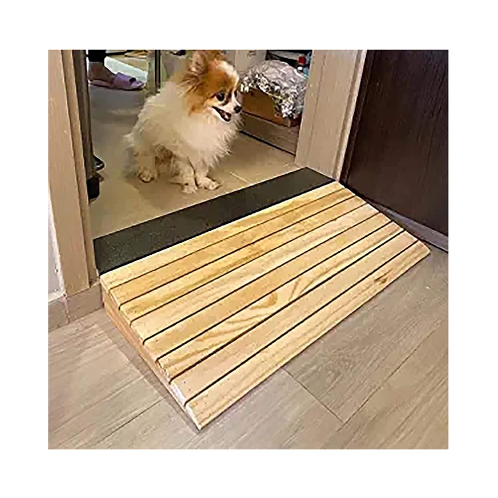 Rampe per cordoli in legno massello, rampe per soglia da 7-15 cm, portatile, antiscivolo, per garage, veranda, capannone, bacino di carico, vialetto di accesso e sedia a rotelle marciapiede