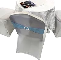 Vista 4 de IFAMIO 20 cintas elásticas para sillas con hebilla, lazos elásticos de elastano para novia, lazos con hebilla para bodas, fiestas, cumpleaños