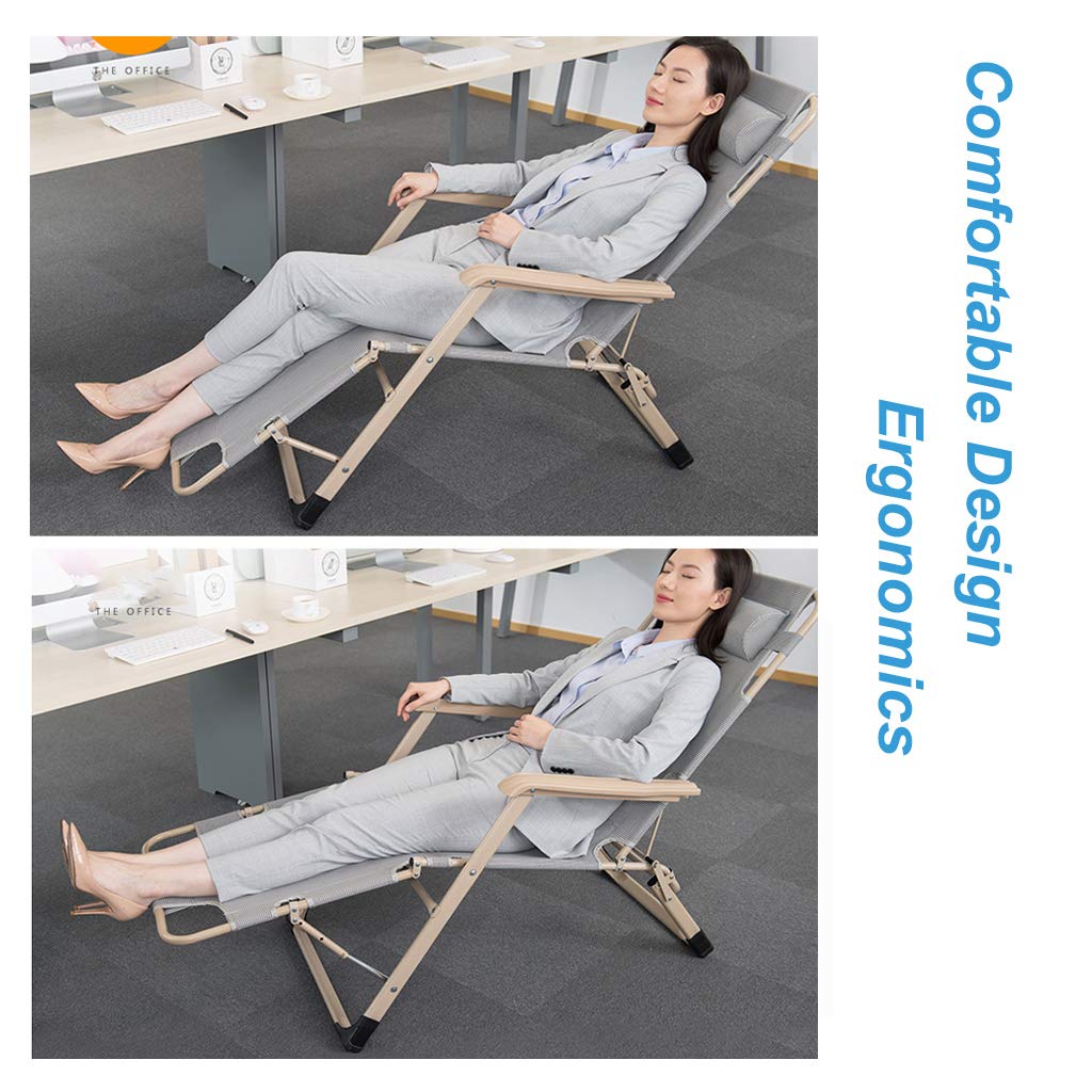 Fauteuil inclinable zéro gravité, Chaise Longue Pliable pour Balcon et Plage