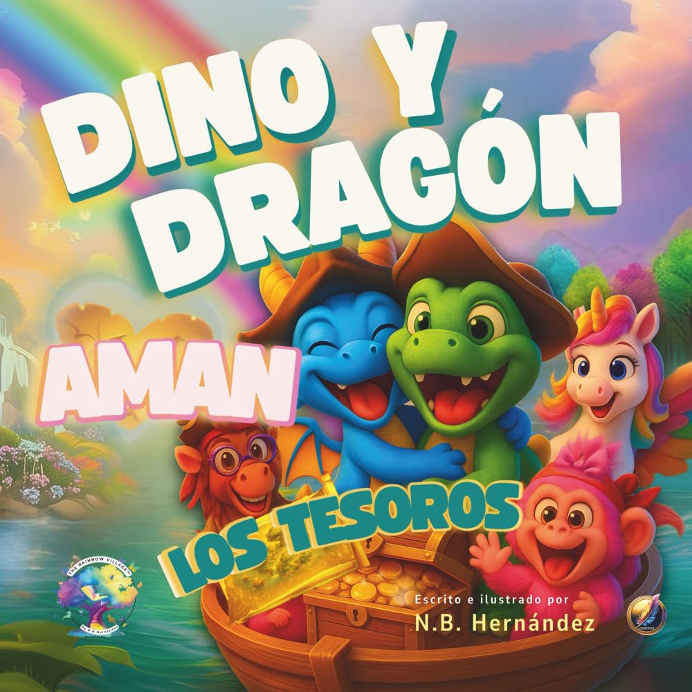 Dino y Dragón AMAN los Tesoros: Cuento infantil para todo tipo de familias sobre diversidad, inclusión, amor, gestión de emociones, autoestima e ... Rainbow Village™ Series By N.B. Hernandez)