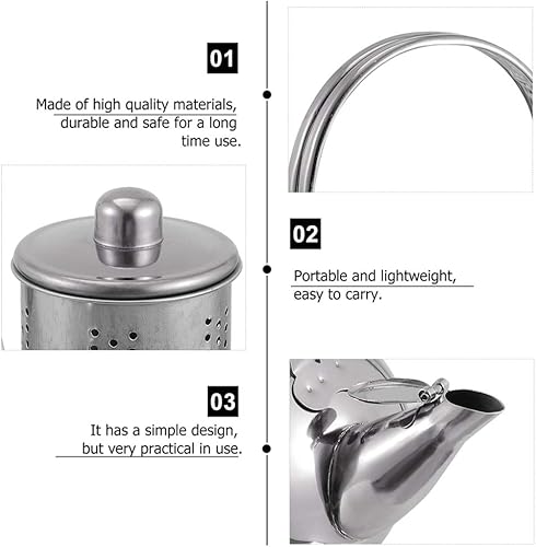 Miniatura 4 de HANABASS Colador de té de acero inoxidable Hervidor de té Hervidor de té Estufa Tetera Silbante Tetera clásica Tetera de acero inoxidable Tetera