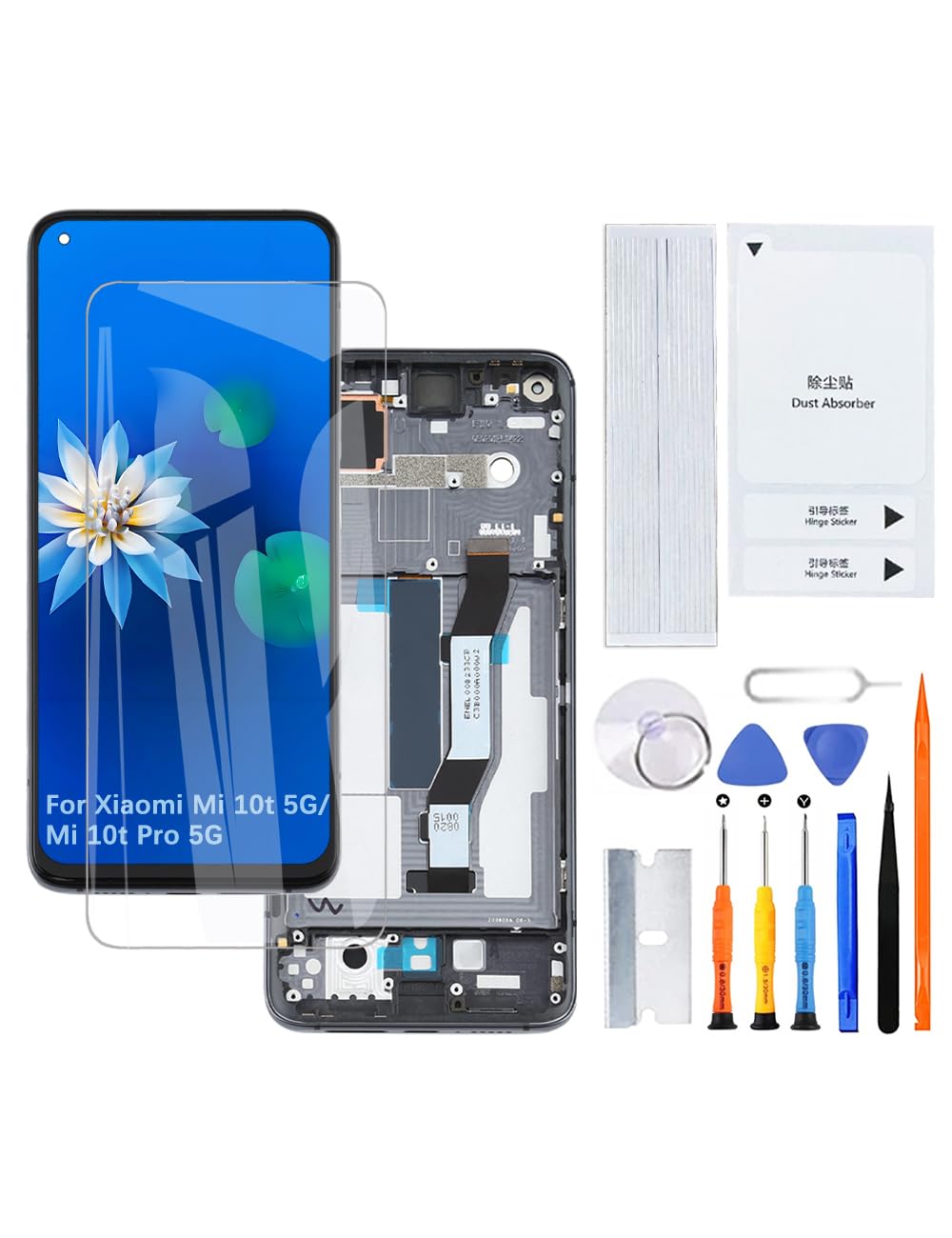 Original Ecran LCD Noir Sur Châssis Pour Xiaomi Mi 10T 5G/Mi