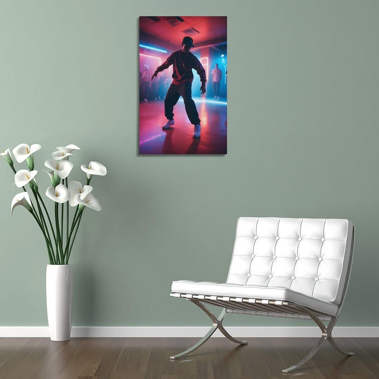 ZLQYHW Poster con danza, hip-hop, ballerino di strada, B-boy, su tela, decorativo, per camera da letto, per camera da letto, 60 x 90 cm