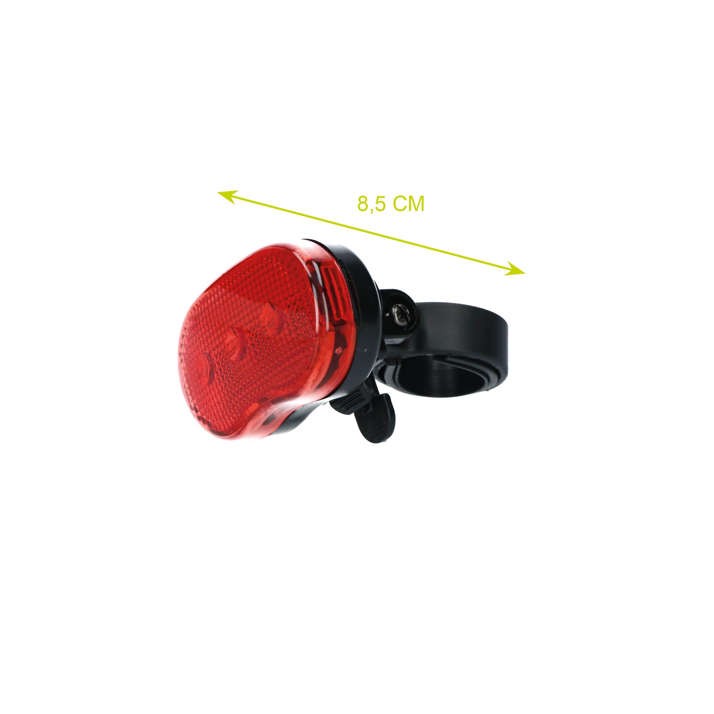 Dresco - tylne światło 3 baterie LED czerwone/czarne - czerwone, czarne