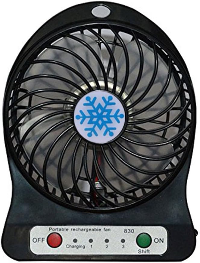 USB Mini Fan Portable Rechargeable Desktop Fan Powered by