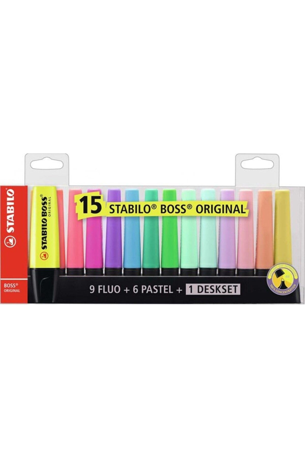 STABILO Evidenziatori Boss Original Deskset 15 unità