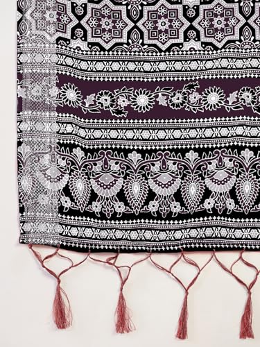 Image of SAREE MALL Women's Cotton Bandhani Printed Ready To Wear one Minute Saree With Unstitched Blouse