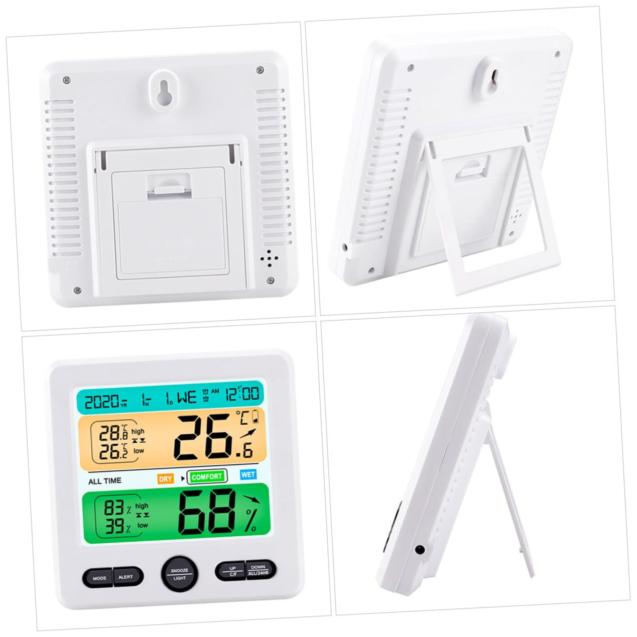 Abaodam Thermomètre Hygromètre Numérique Capteur Humidité Température Intérieure Moniteur De Température Ambiante