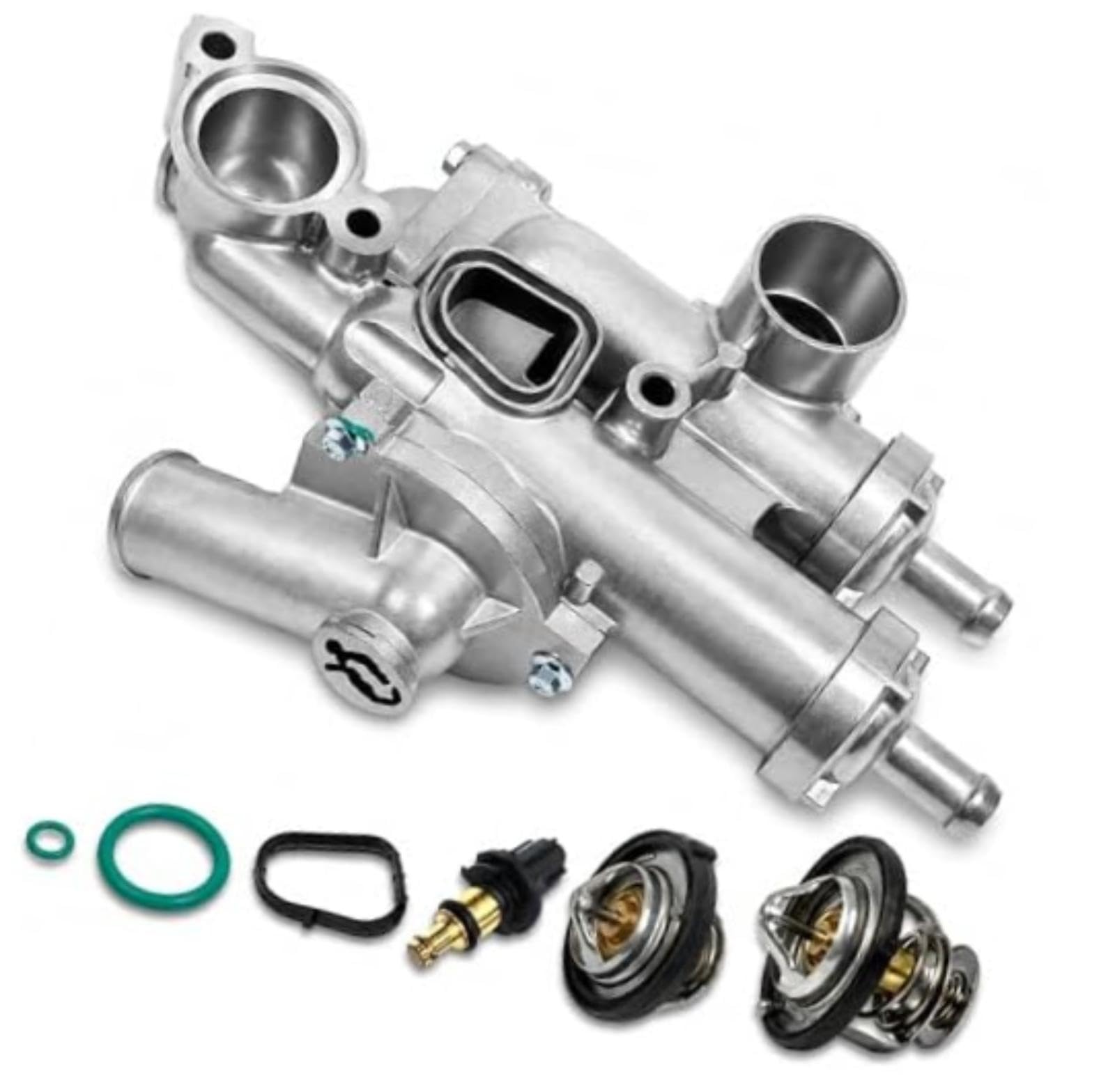 dla Aluminium montaż dla 68003582Ab, dla 11-14, dla 200 08-10 08-14, dla DODGE, 09-17, dla 07-17 Zaślepka Obudowy Wylotu Płynu Chłodniczego do Samochodu