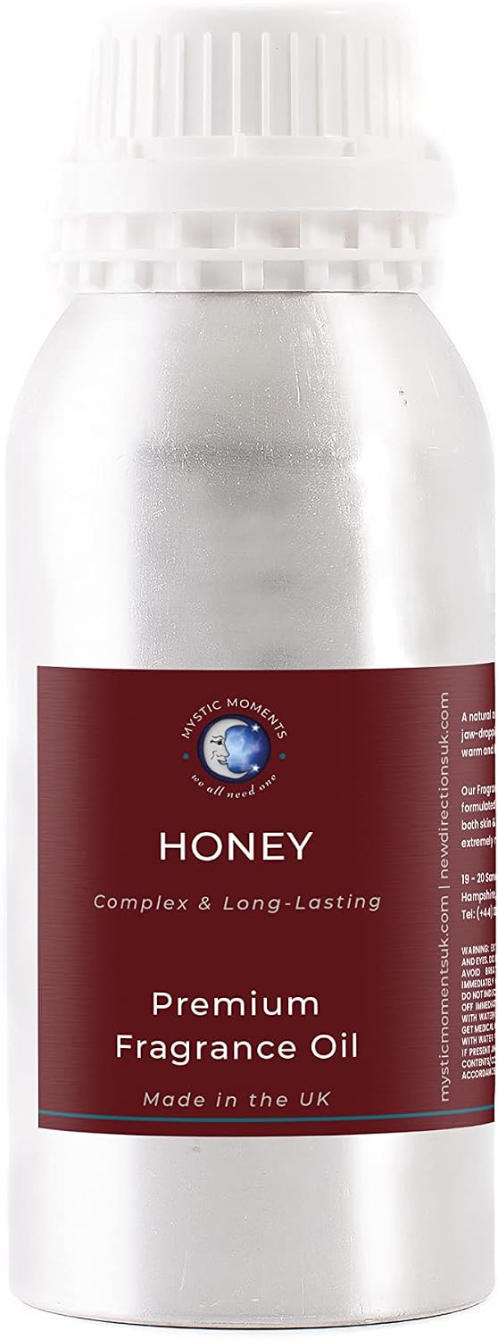 Mystic Moments | Honey Fragrance Oil - 1Kg - Perfect for Soaps, Candles, Bath Bombs, Oil Burners, Diffusers and Skin & Hair Care Items