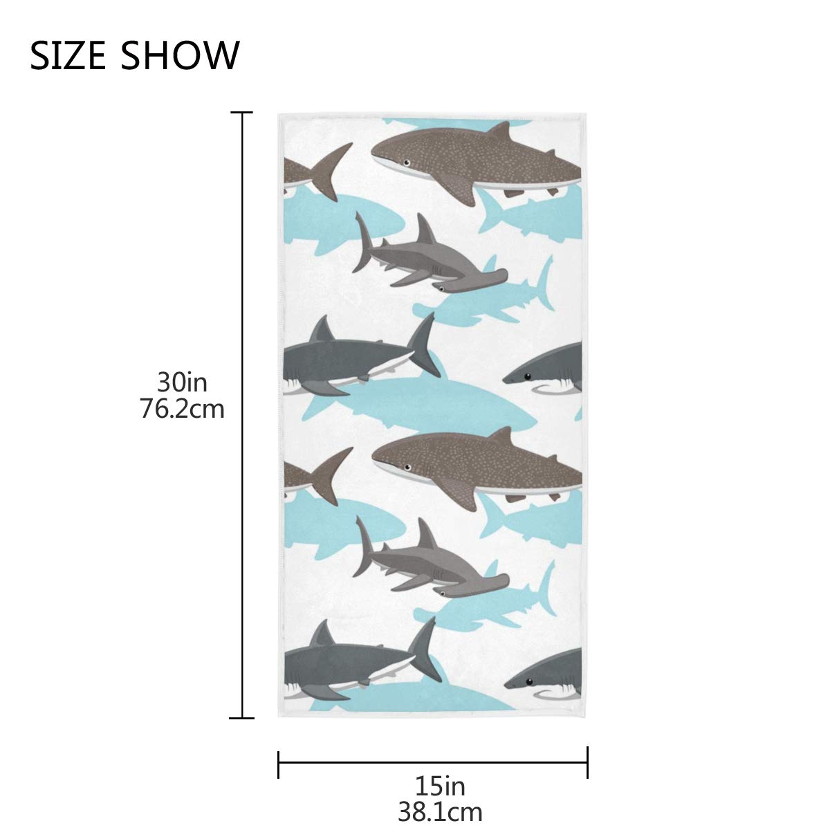 senya Toalla de Mano diseño de Ballenas Coloridas, ultrasuave y Lujosa, para baño, 76,2 x 38,1 cm