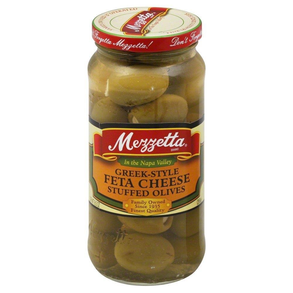 Greek Style Feta Cheese Stuffed Olive 9.50 Ounces (Case of 6)