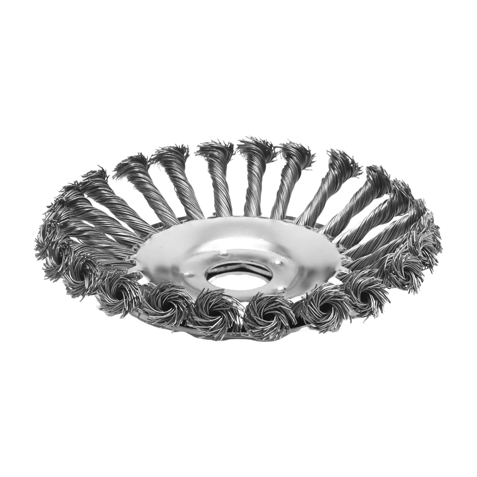 Hoypeyfiy 2 x Professionelle Unkrautbürste für Freischneider, 8 Zoll + 6 Zoll Edelstahl-Drahtbürste, 25,4 mm Kegel-Unkrautbürste mit 4 Adaptern für Unkraut und Moos