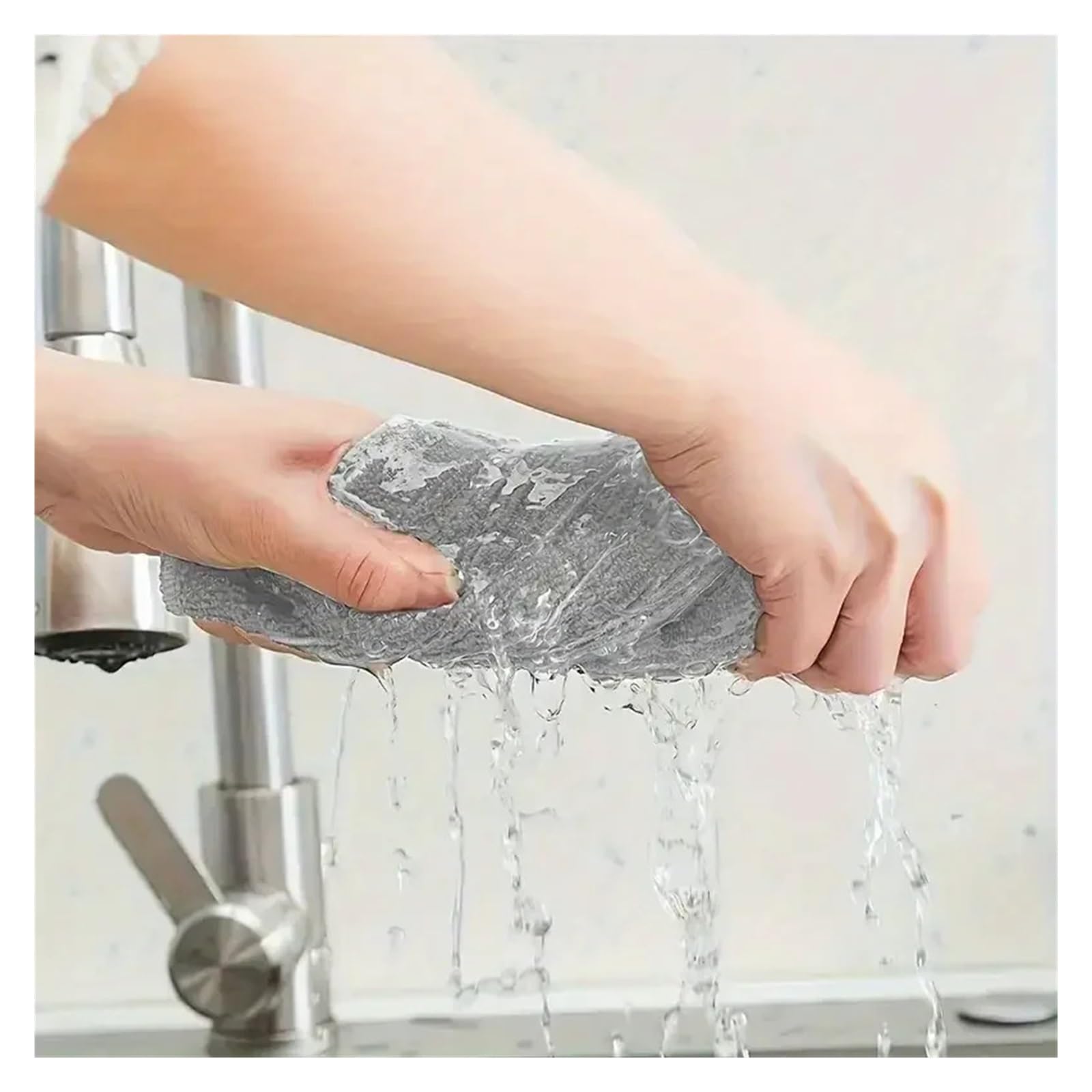 Thicken Microfiber Cleaning Cloths - Lint Free Reusable Absorbent Towels for Car Windows and Household Cleaning 100pcs — view 7