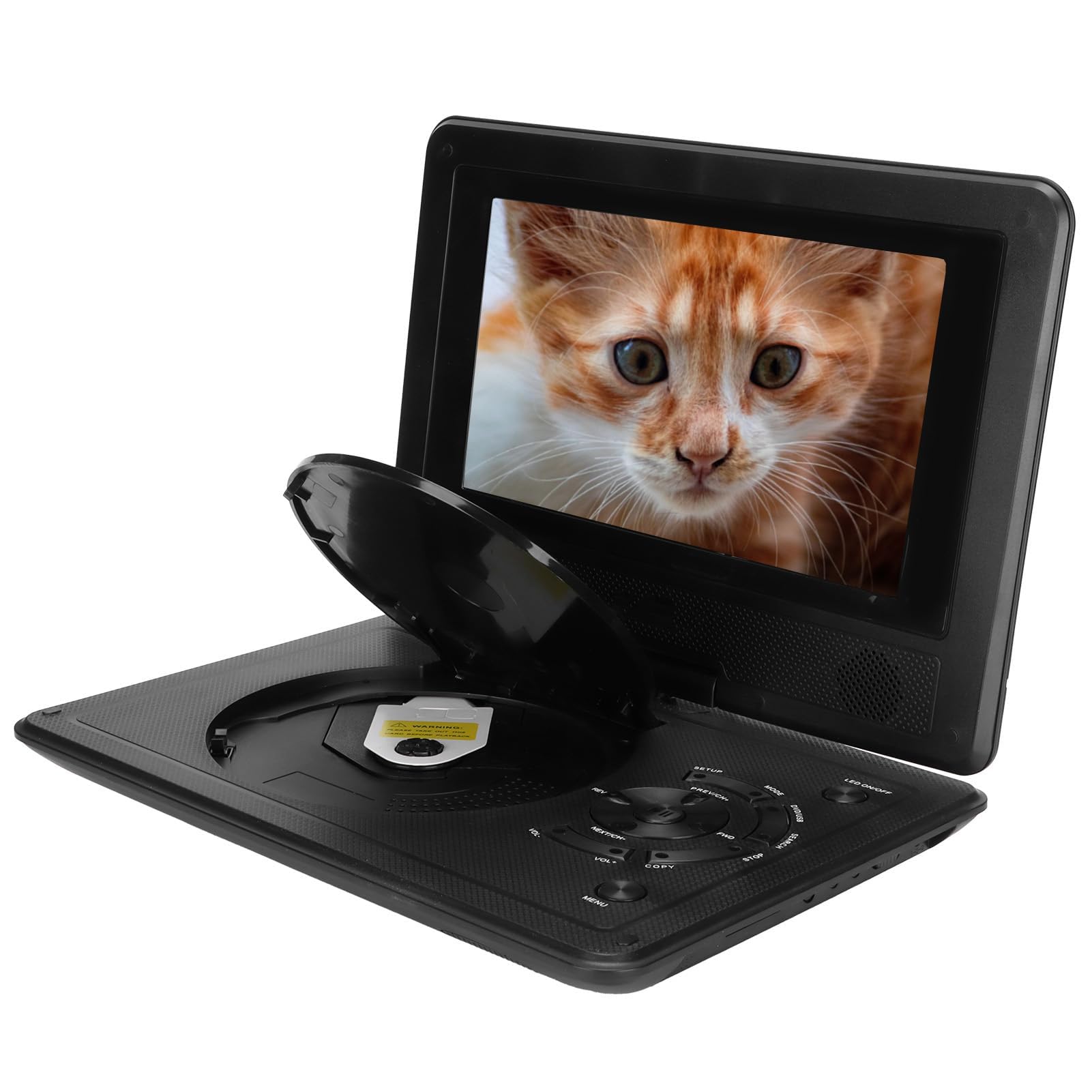 Reproductor DVD Portátil 8.5 Pulgadas Pantalla Grande Entrada/Salida USB/SD/AV Lector Tarjetas Integrado Compatible TV PAL/NTSC/SECAM
