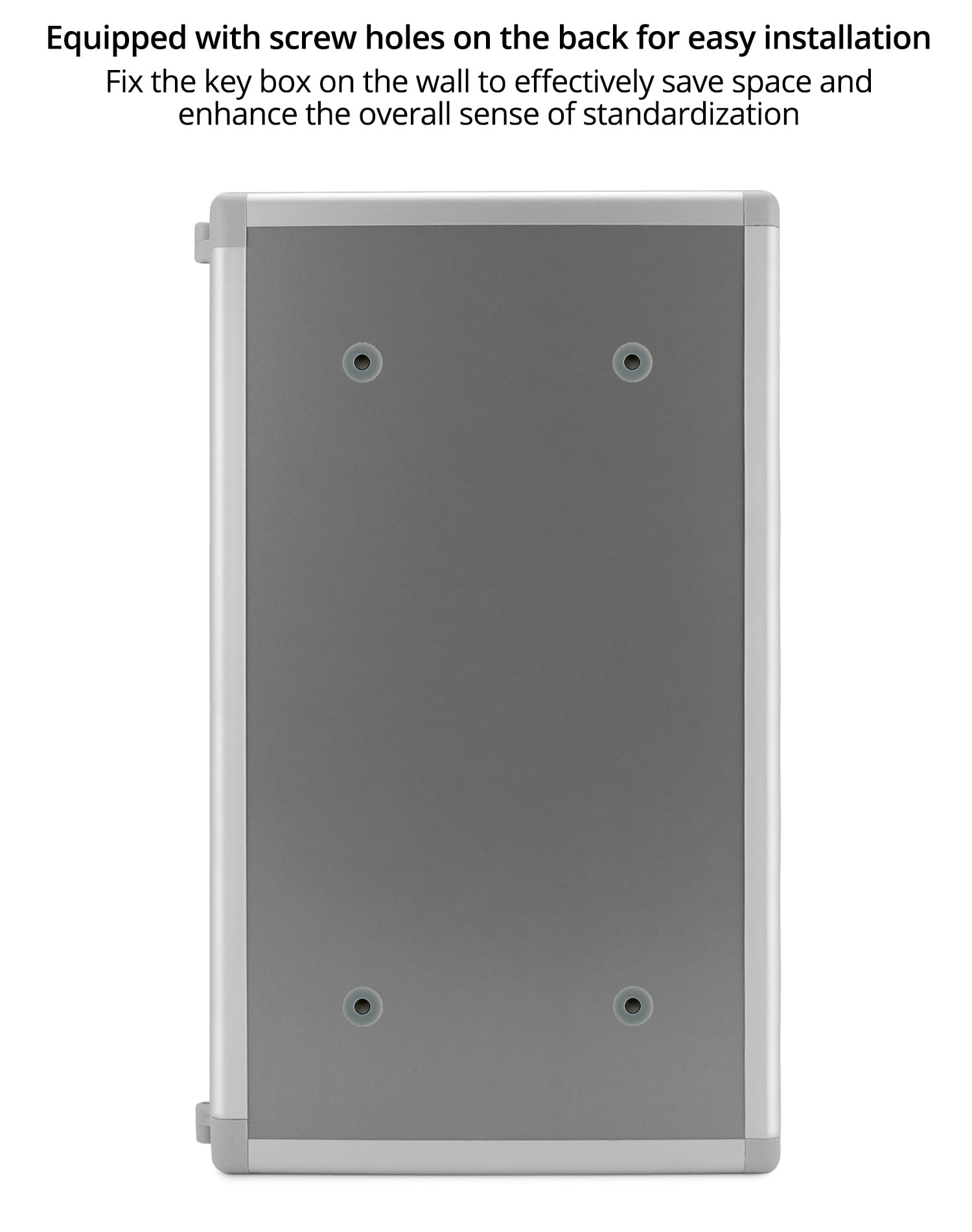 QWORK® cassetta portachiavi da parete, armadietto chiave con 48 ganci, grigio chiaro, 264 * 60 * 435mm