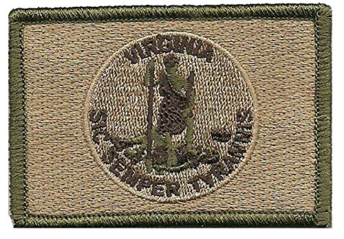 Gadsden and Culpeper Virginia Tactical Flag Patch (Sic Semper Tyrannis) (Multitan)