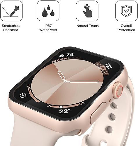 Miniatura 159 de Misxi [Paquete de 2] - Funda impermeable con botón para Apple Watch Series 6, SE, Series 5, Series 4 de 40 mm, funda protectora anticaídas de 1