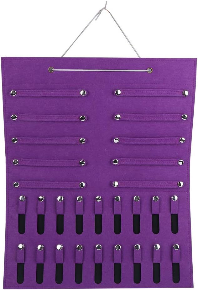 Hair Clip Organiser Headband Hairbow Storage Holder Felt Wall Hanging Organiser for Hair Clips Hair Ties Jewelry Home Decor(Purple)