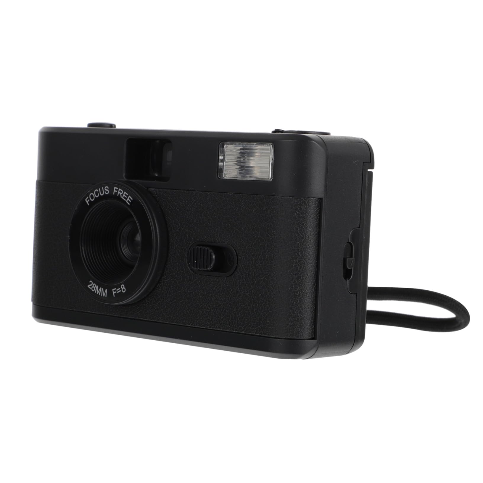 Appareil Photo sans Batterie Flash Intégré Vintage Noir en Abs Compatible Film 35mm Réutilisable pour Photographie Argentique