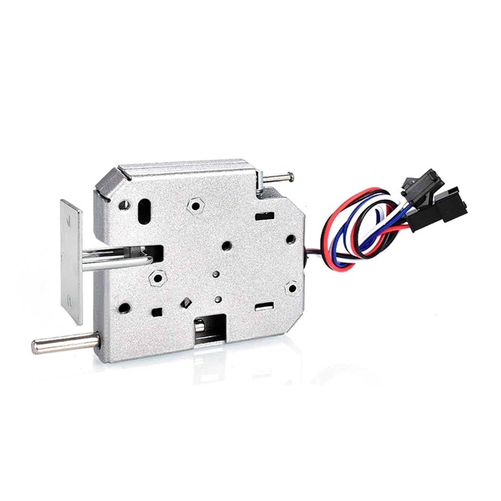 Hyrtefbn Silver-Dc24v Electromagnet Control Lock Mini Electric Lock With Push Rod Solenoid Electromagnetic Control